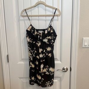 Joie Black and Cream spotted Mini Dress